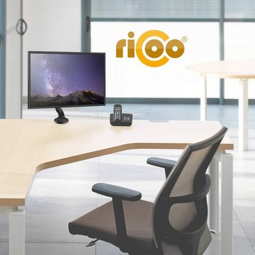 RICOO TS6511 Monitor-Halterung, (bis 32 Zoll, Tischhalterung Monitorständer Gasfeder Tisch Bildschirm schwenkbar)