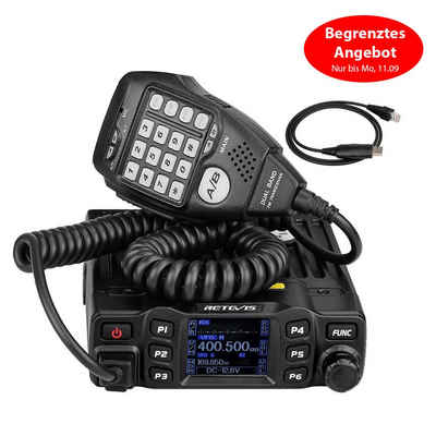 Retevis Funkgerät RT95 Mini Mobilgerät Dualband Amateurfunk Ham Radio Auto-Transceiver, (Mobilgerät), 200 Kanäle, UHF/VHF CTCSS/DCS