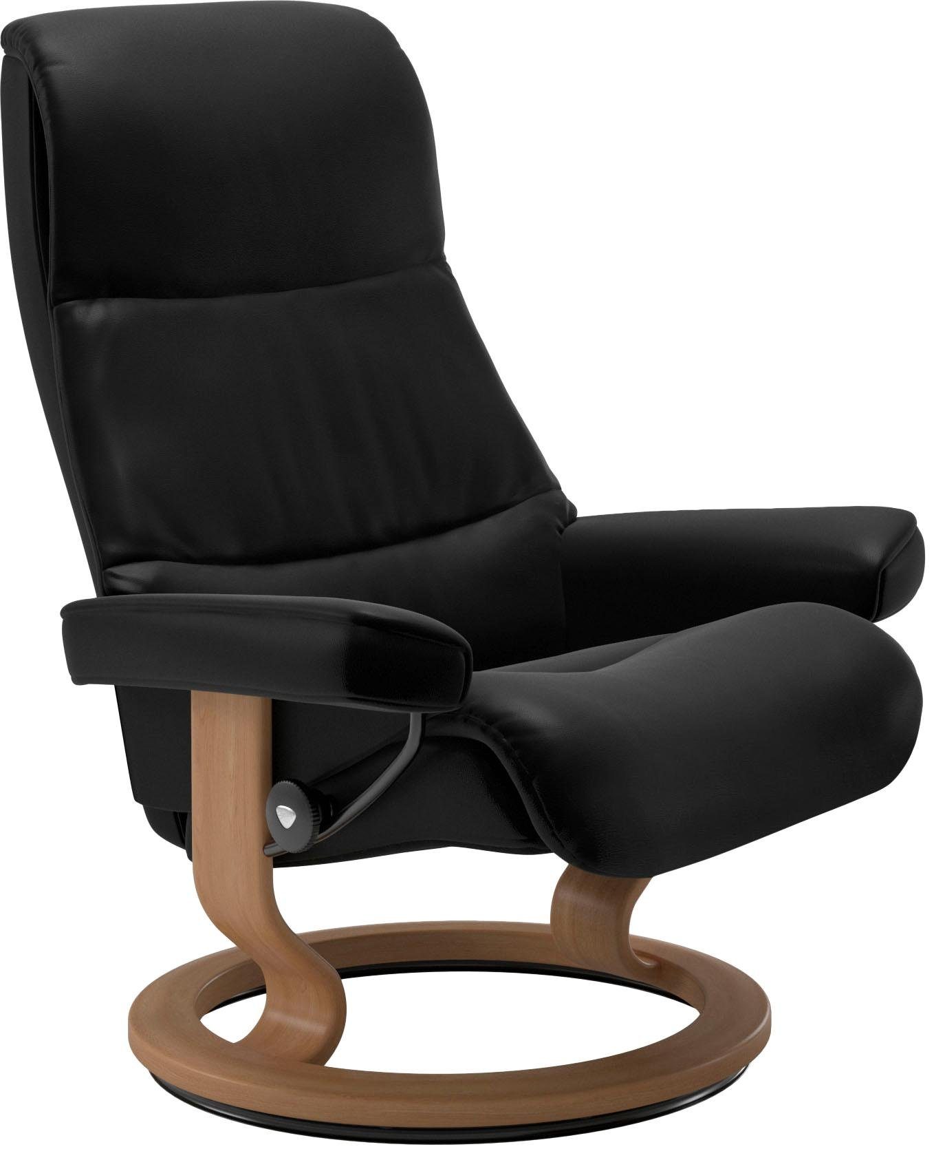 Stressless® Relaxsessel View (Set, Relaxsessel mit Hocker), mit Classic Base, Größe S,Gestell Eiche