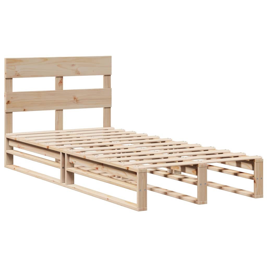 vidaXL Bett Massivholzbett ohne Matratze 75x190 günstig online kaufen