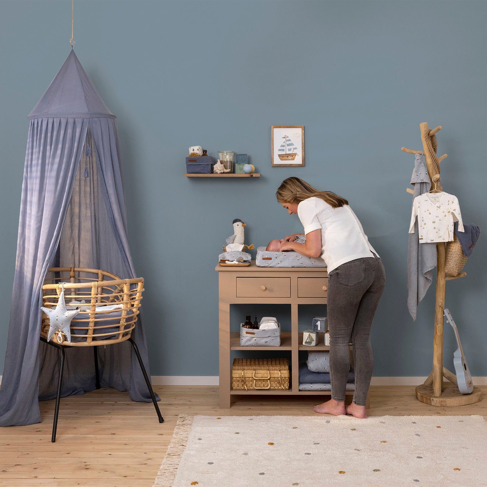 Wallpaint, Blau Wandfarbe matt, und LITTLE geeignet waschbeständig, Faded Kinderzimmer DUTCH für extra hochdeckend Blue