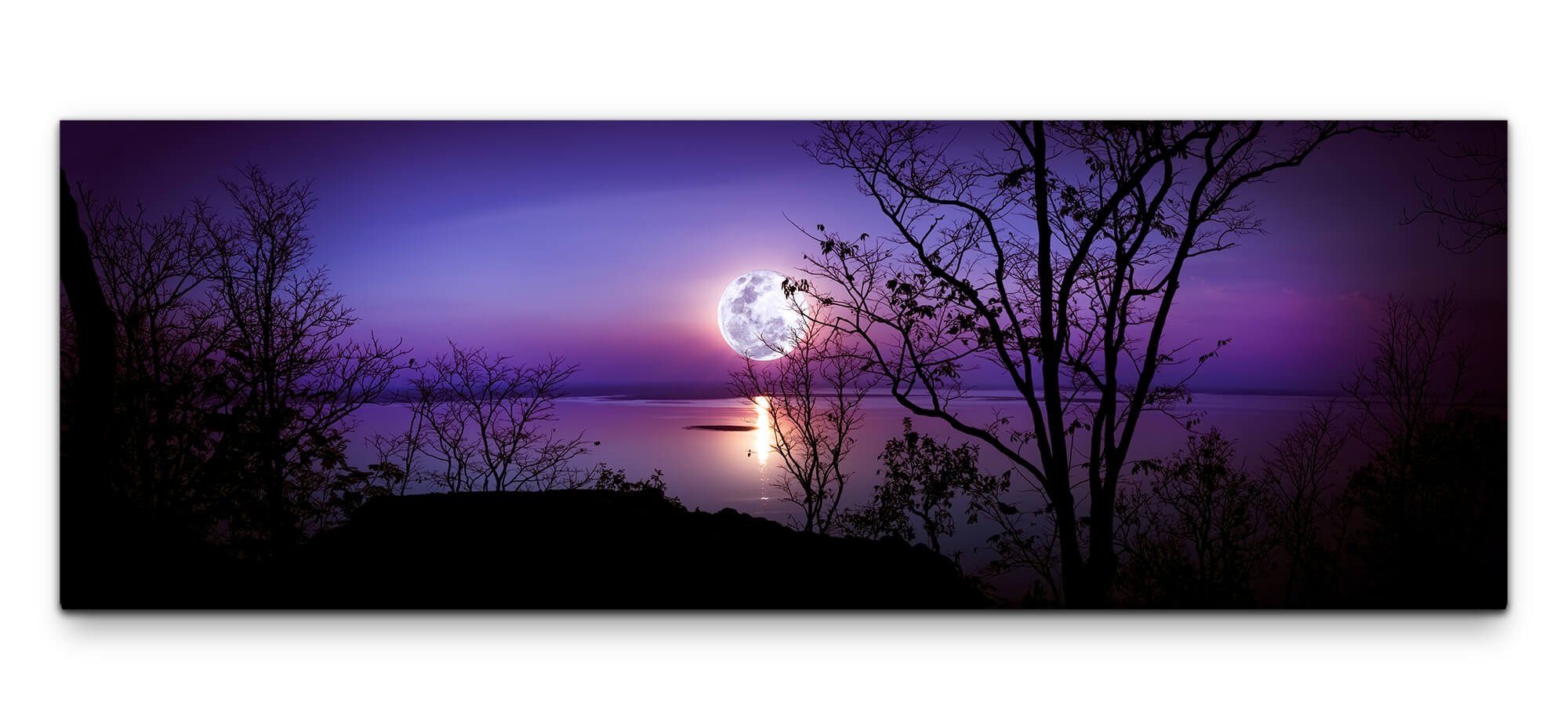 möbel-direkt.de Leinwandbild Bilder XXL Vollmond Wandbild auf Leinwand