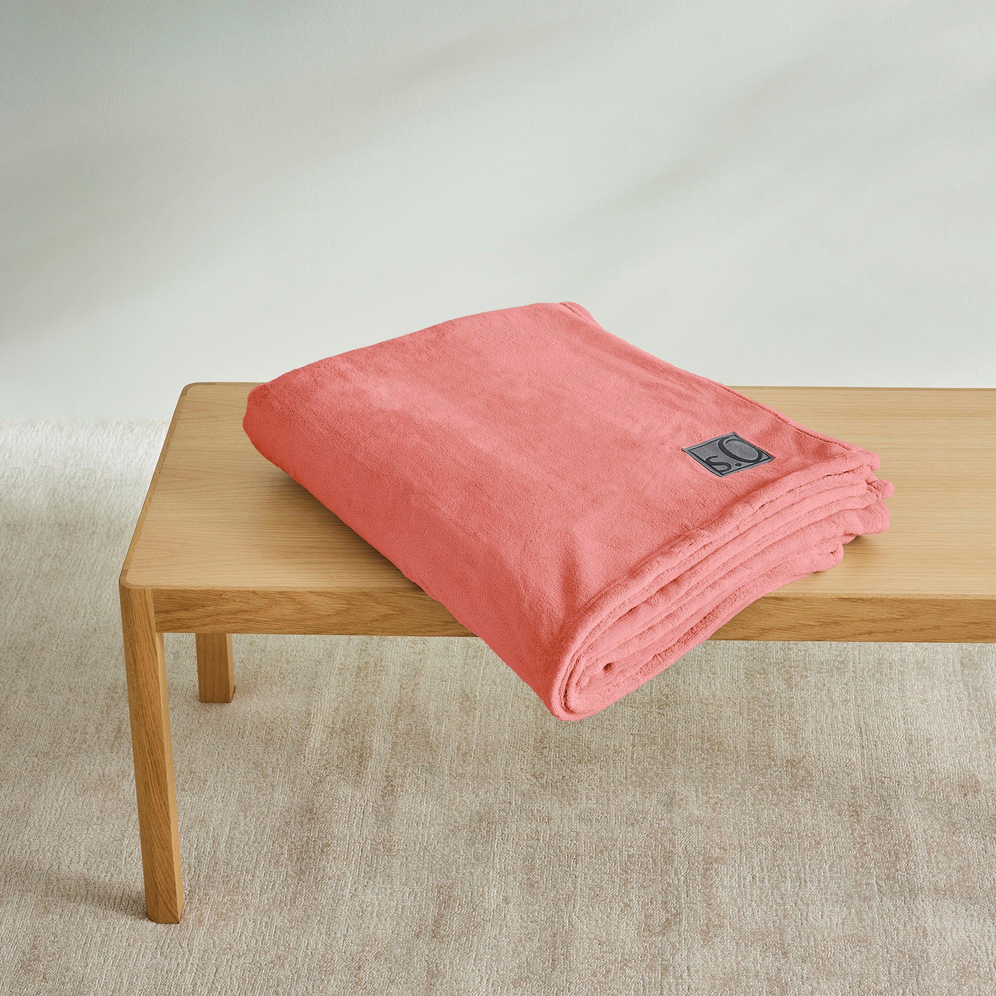 S.Oliver Kuscheldecke  Kuschelsoft ¦ rosa/pink ¦ Synthetik ¦ Maße (cm): B: günstig online kaufen
