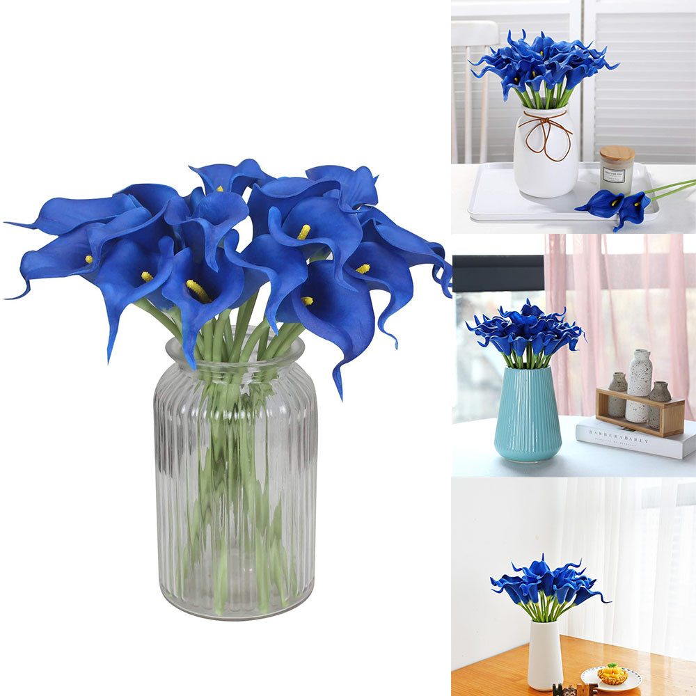 Kunstblume Künstliche Calla-Lilie Hochzeitsstrauß Heimdekoration 20 Artikel DIY, MOPUEA, Perfekt für Hochzeiten, Feste und Dekoration ohne Pflegeaufwand.