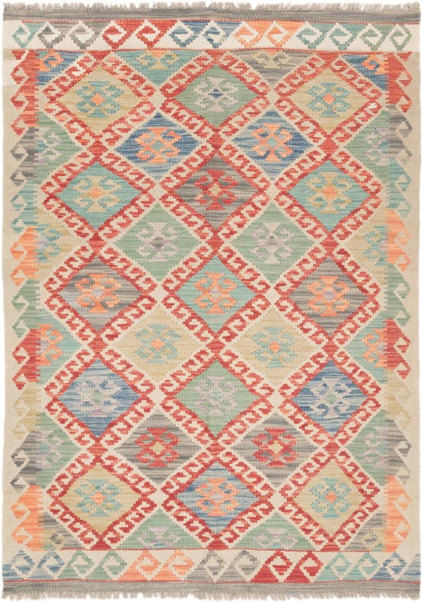 Orientteppich Kelim Afghan 108x150 Handgewebter Orientteppich, Nain Trading, rechteckig, Höhe: 3 mm