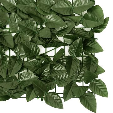 furnicato Sonnenschirm Balkon-Sichtschutz mit Dunkelgrünen Blättern 400x100 cm