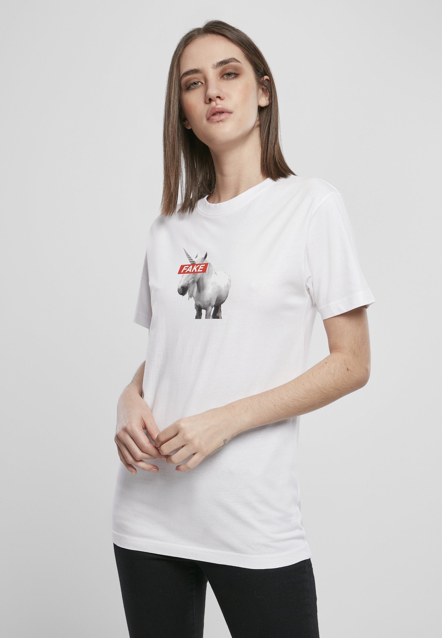 CLASSICS Ladies URBAN Unicorn T-Shirt Damen Fake (1-tlg) Tee
