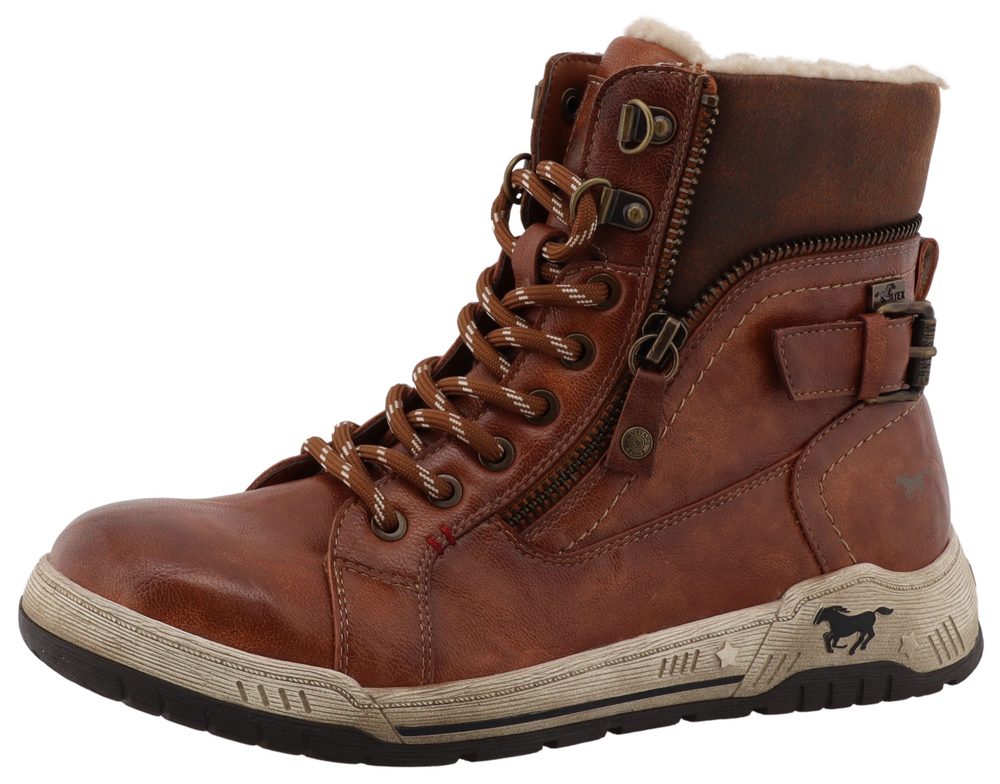 Mustang Shoes Ihana Winterboots High Top Sneaker, Winterboots mit Warmfutter und TEX
