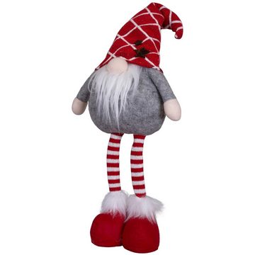 Christmas Paradise Weihnachtsfigur Wichtel 40cm (54cm) stehend, (Dekofiguren, 2 St., im Set), Weihnachten, rot-weiß