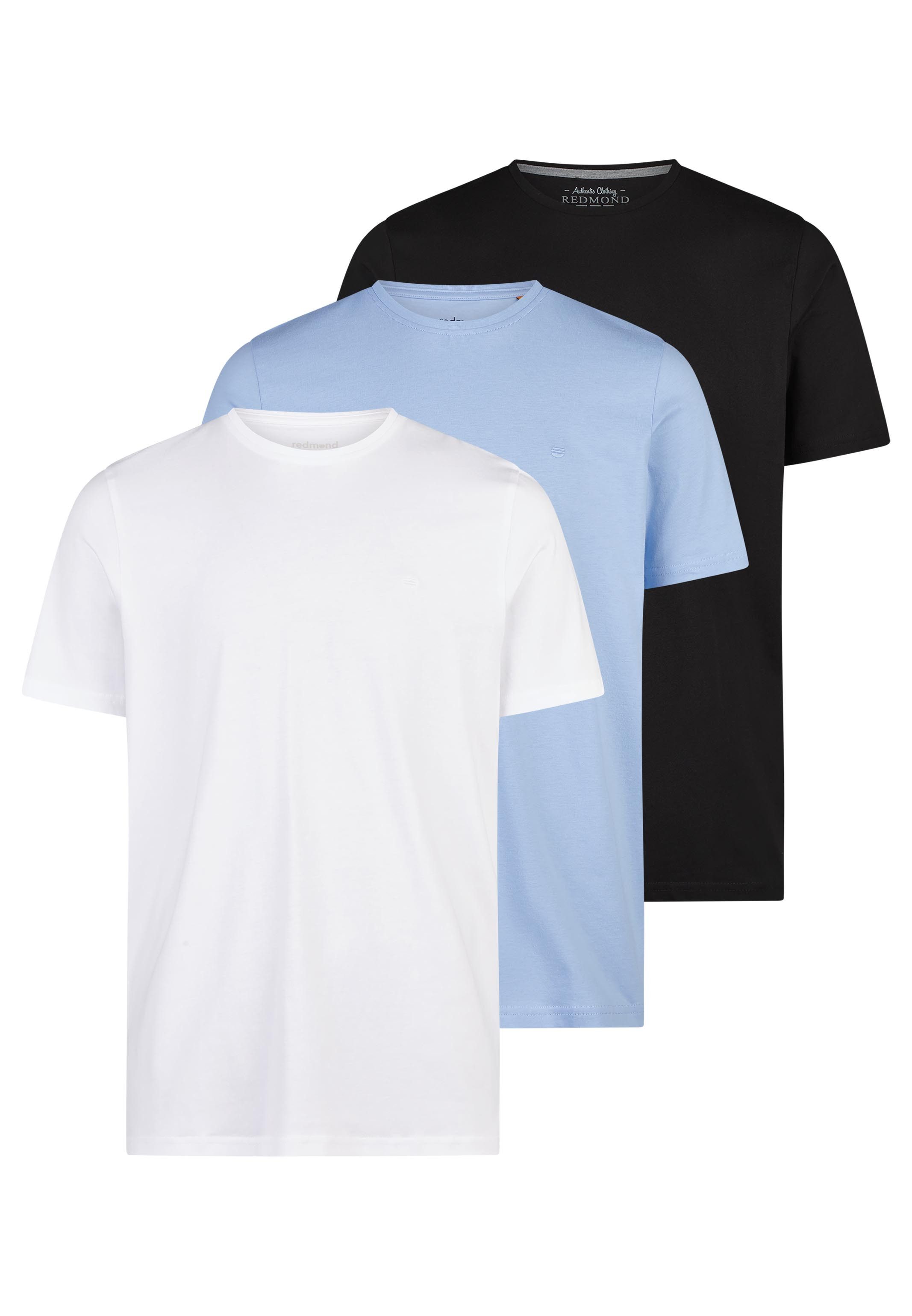 Redmond T-Shirt 3er Pack Basic (Spar-Set, 3-tlg) T-Shirt - Baumwolle - Atmungsaktiv. € 44,97