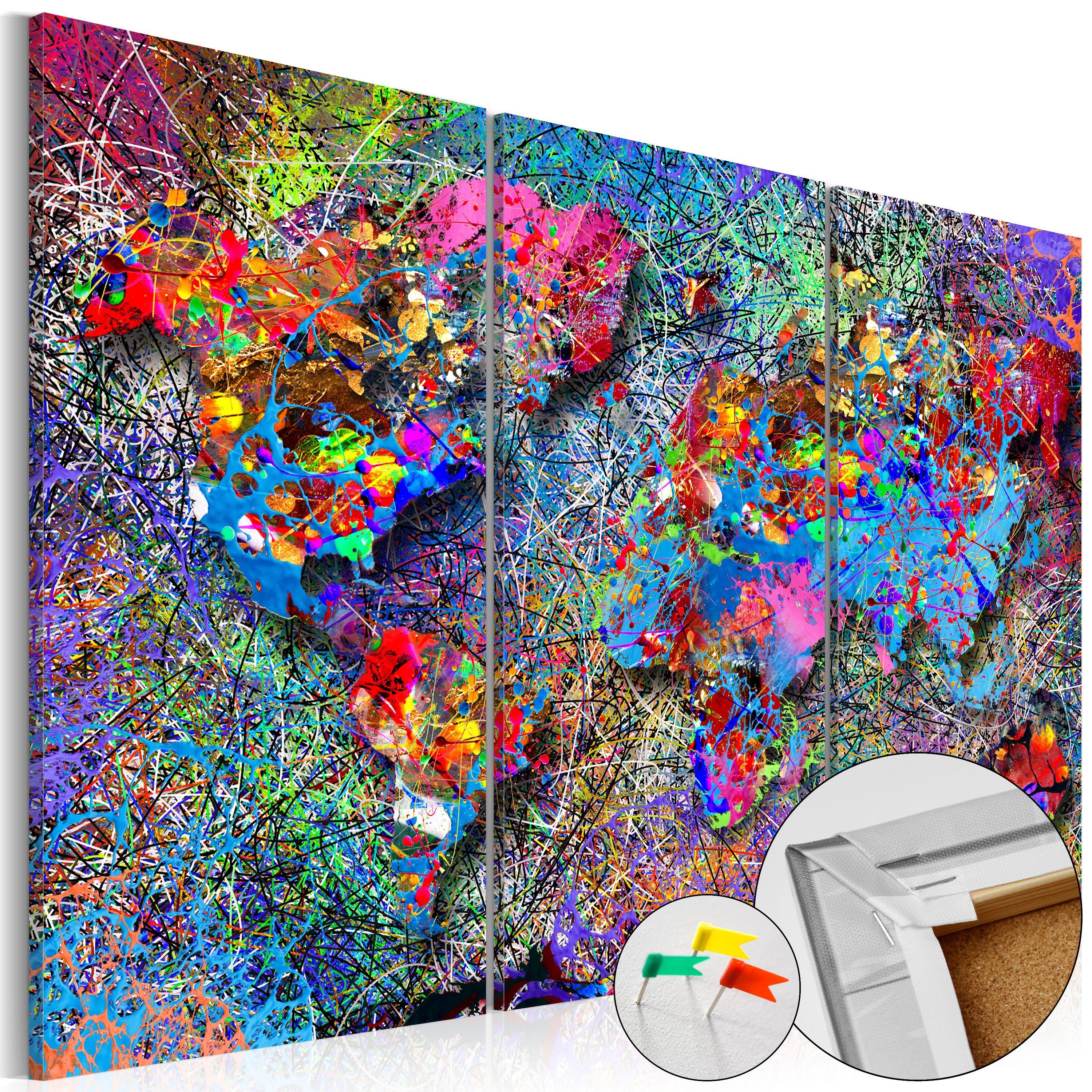 Artgeist Pinnwand Colourful Whirl [Cork Map]