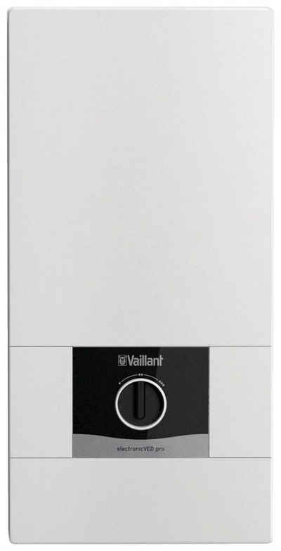 Vaillant Durchlauferhitzer VEDE18/8PRO, elektronisch, min. 35 °C, max. 55 °C, 1 St., mit extra flacher Bauweise