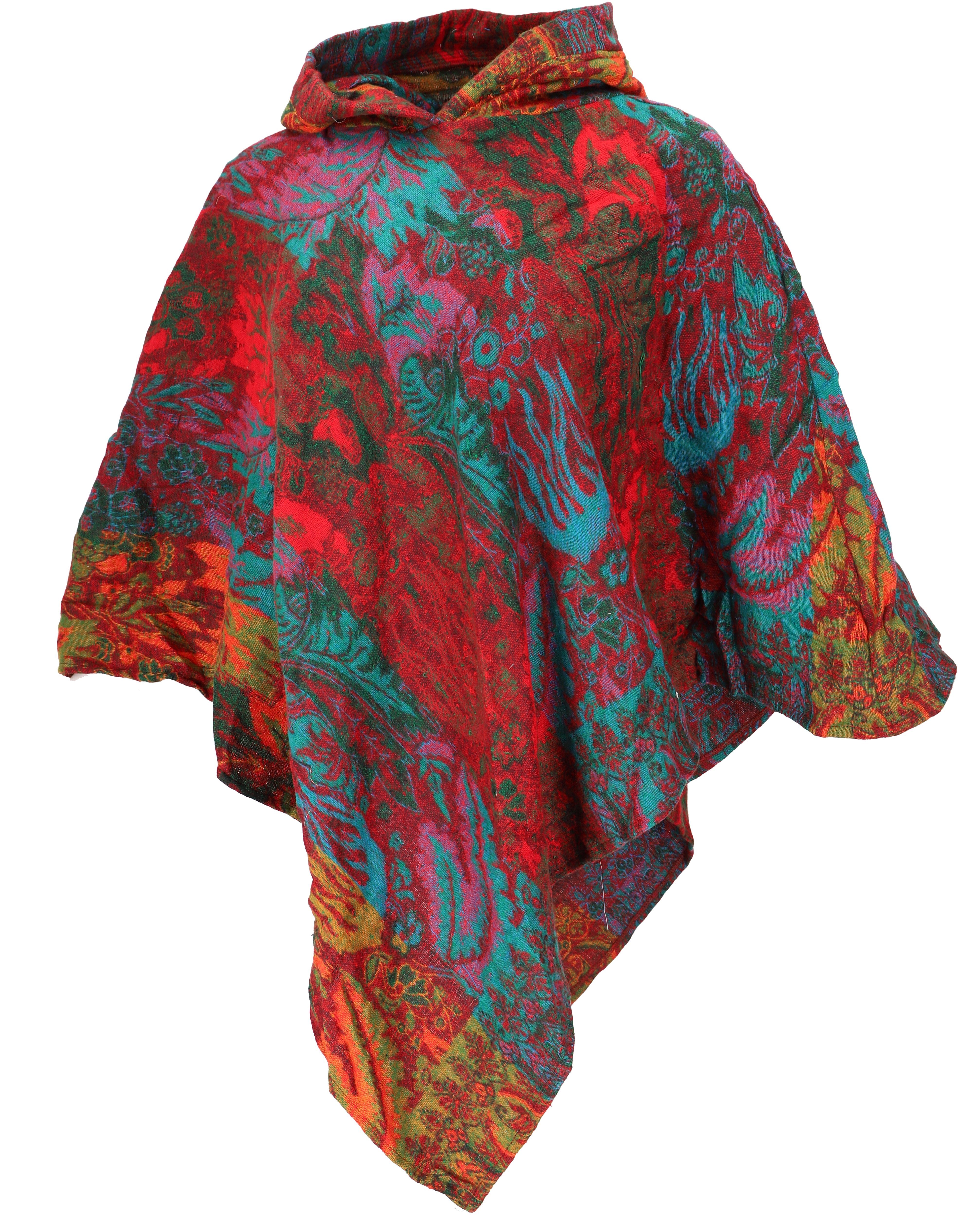 Guru-Shop Langjacke Poncho mit Kapuze, Goa günstig online kaufen
