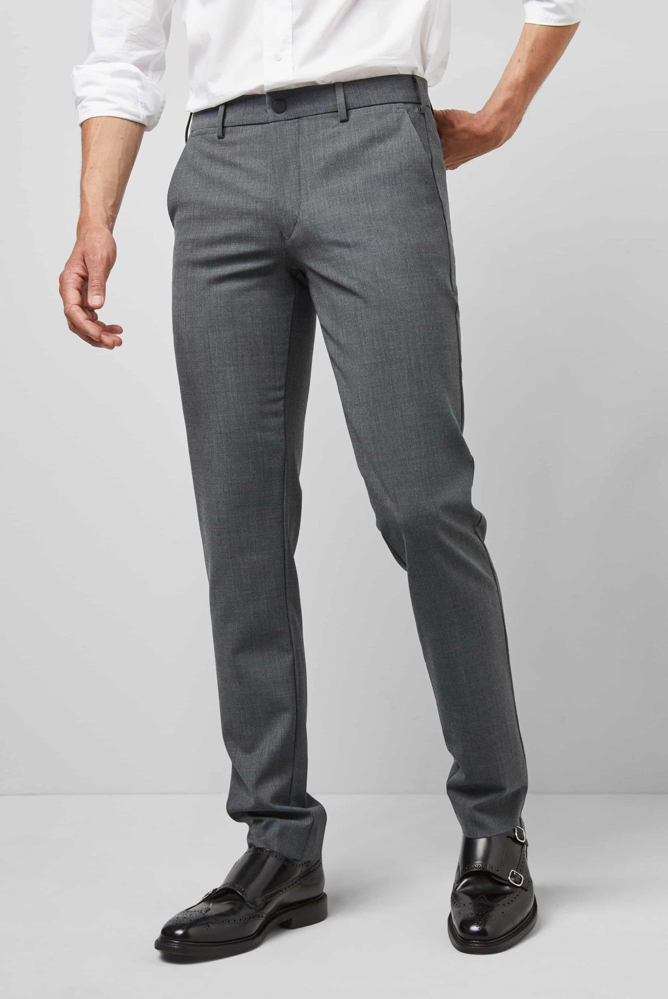 MEYER Chinohose mit 4-Way-Stretch grau