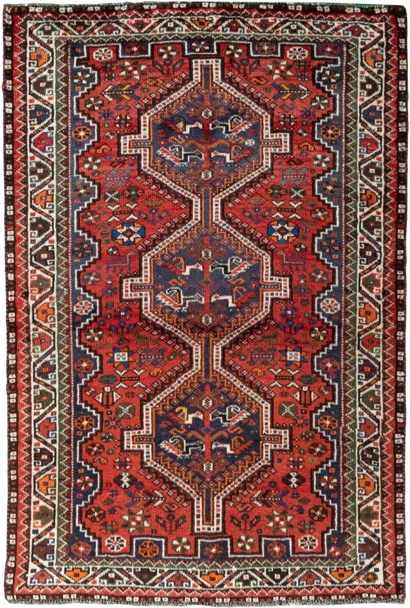 Orientteppich Shiraz 109x163 Handgeknüpfter Orientteppich / Perserteppich, Nain Trading, rechteckig, Höhe: 10 mm