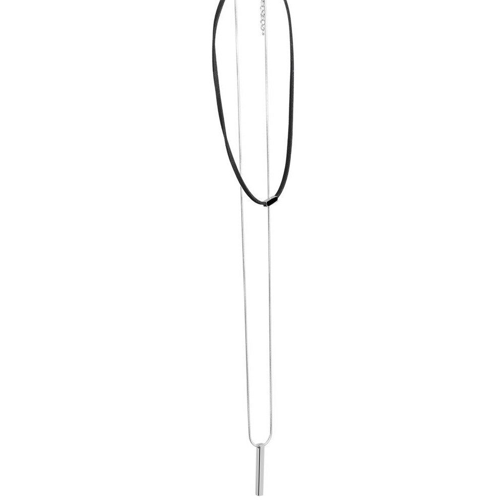 Kette ohne Anhänger Halskette – Schlangenkette aus Edelstahl 63 cm