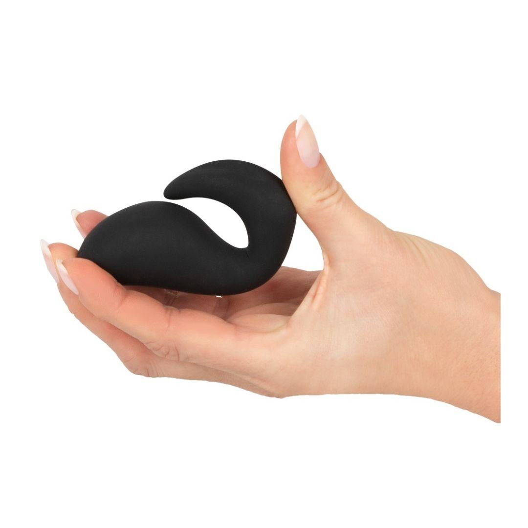 BLACK VELVETS Silikon Analplug als Soft "Daumen Touch mit Analvibrator Stopper"