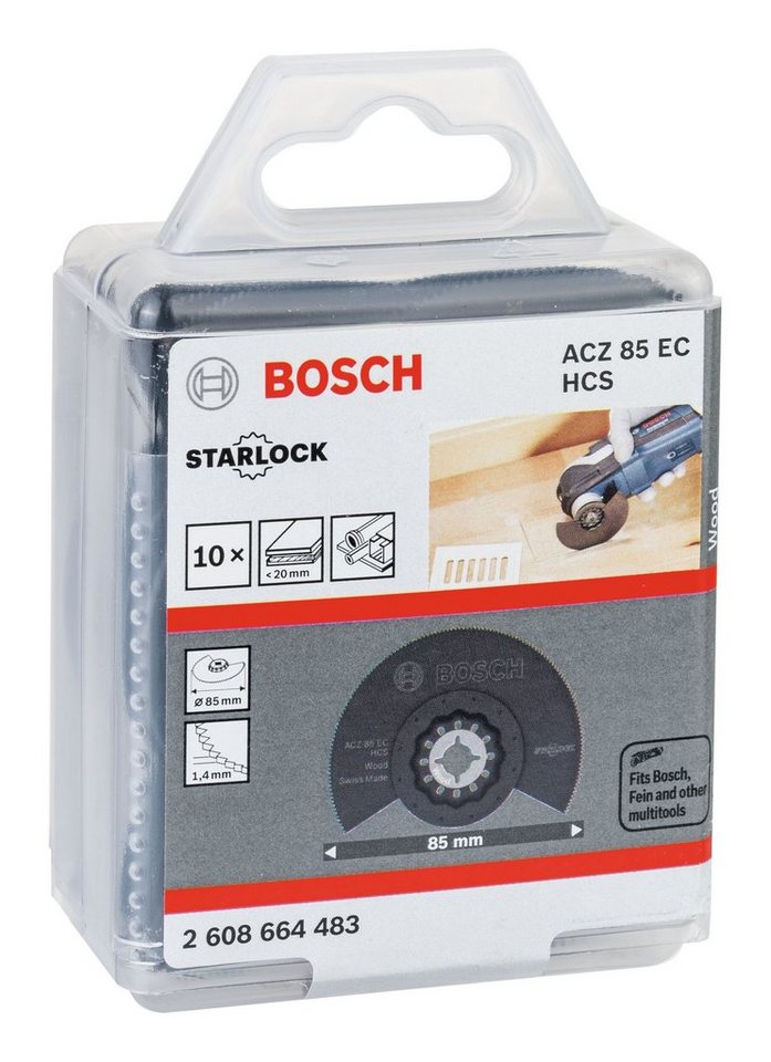 Thumbnail - BOSCH Segmentsägeblatt (10 Stück), ACZ 85 EC Wood HCS - 85 mm - 10er-Pack
