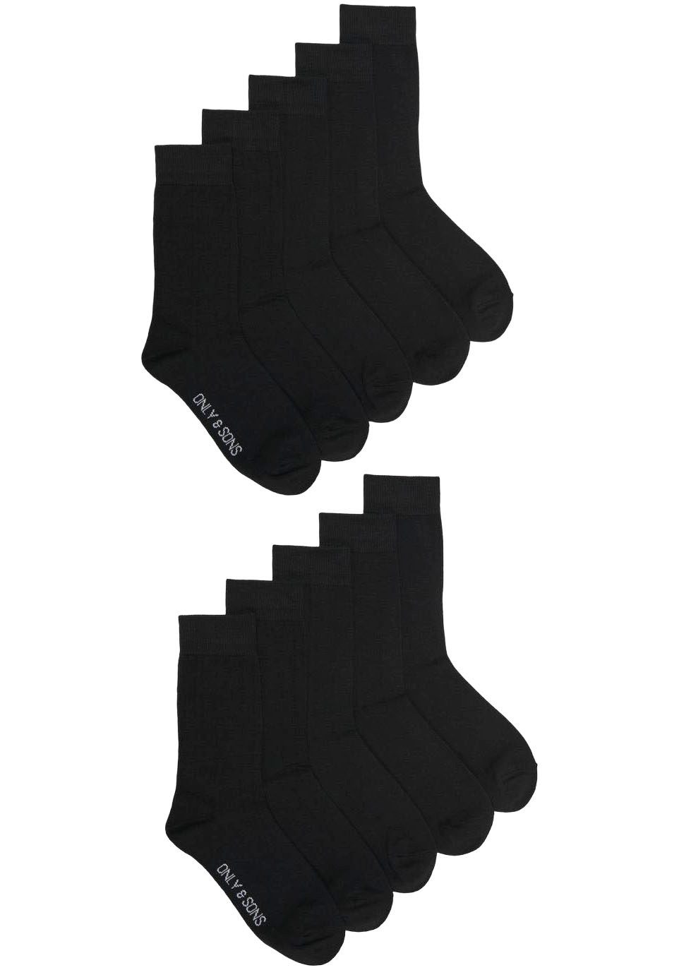 ONLY & SONS Freizeitsocken ONSFINCH BASIC SOCK 10-PACK NOOS (Packung, 10-Paar) Baumwollmischung, Einheitsgröße