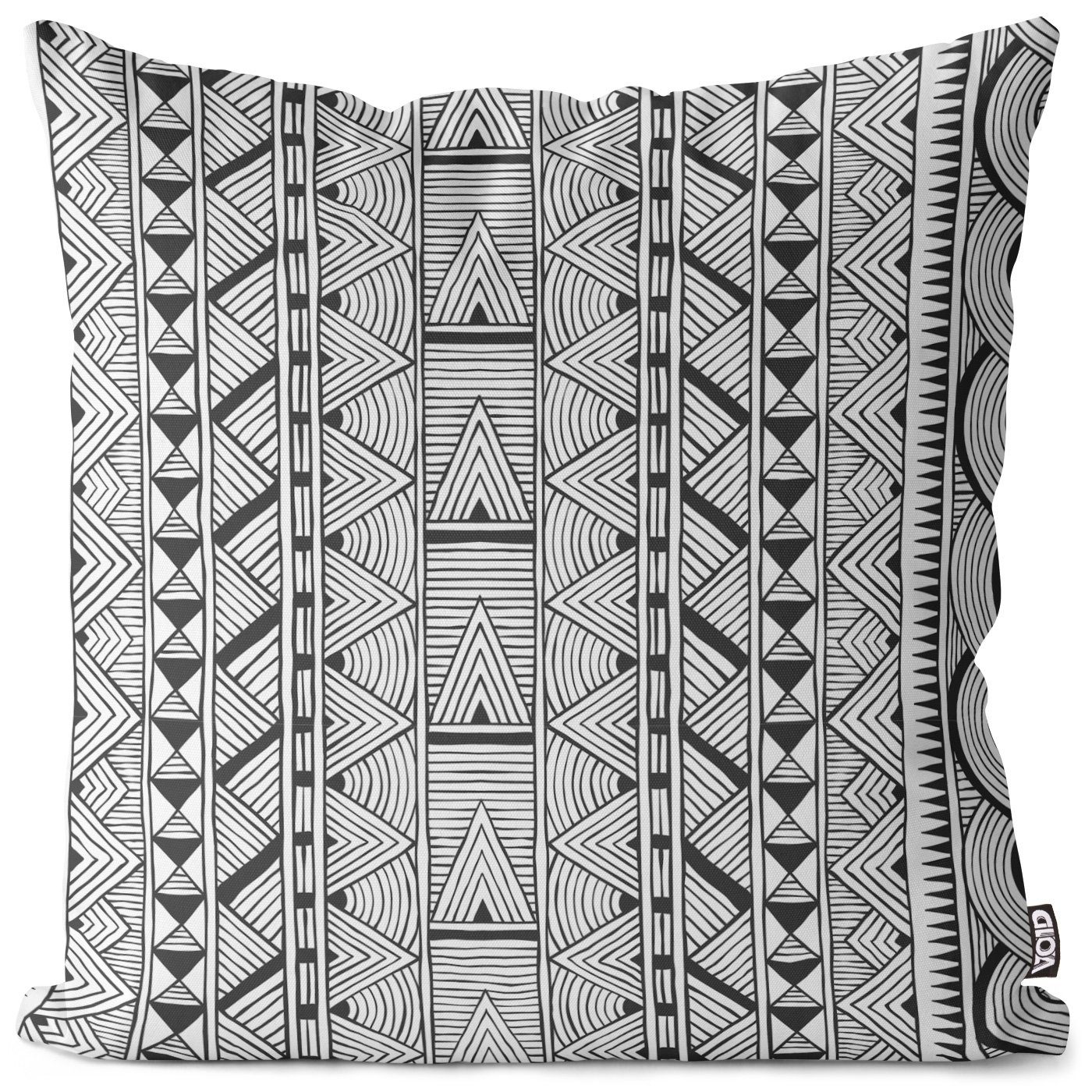 Kissenbezug, VOID (1 Stück), Sofa-Kissen afrikanisch nahtlos ornament abstrakt ethnisch tribal geometrisch modisch monochrom modern mexikanisch traditionell azteken navajo
