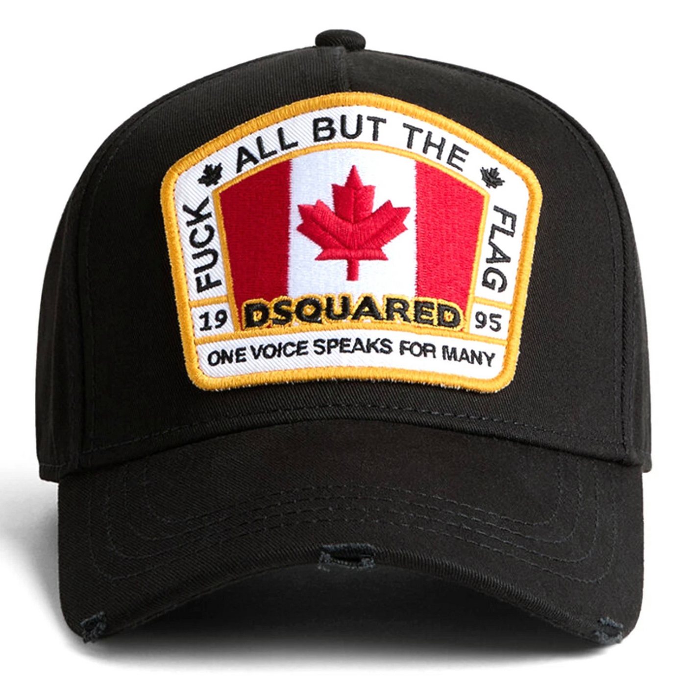 Dsquared2 Baseball Cap F*ck Flag Basecap Cap Logo Icon Mütze Basebalkappe Destroyed-Details für einen trendigen Look