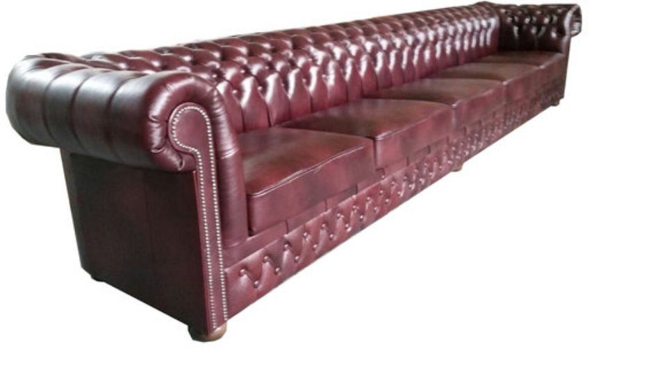 Chesterfield-Sofa, 370 cm 5 Sofa JVmoebel Sitzer Design Chesterfield Couch Sofa