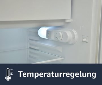 VESTEL Einbaukühlschrank VEKF2115, 87.5 cm hoch, 54 cm breit, Mit Gefrierfach (Nische/Höhe 88), Schlepptür, 121 L Gesamt-Nutzinhalt