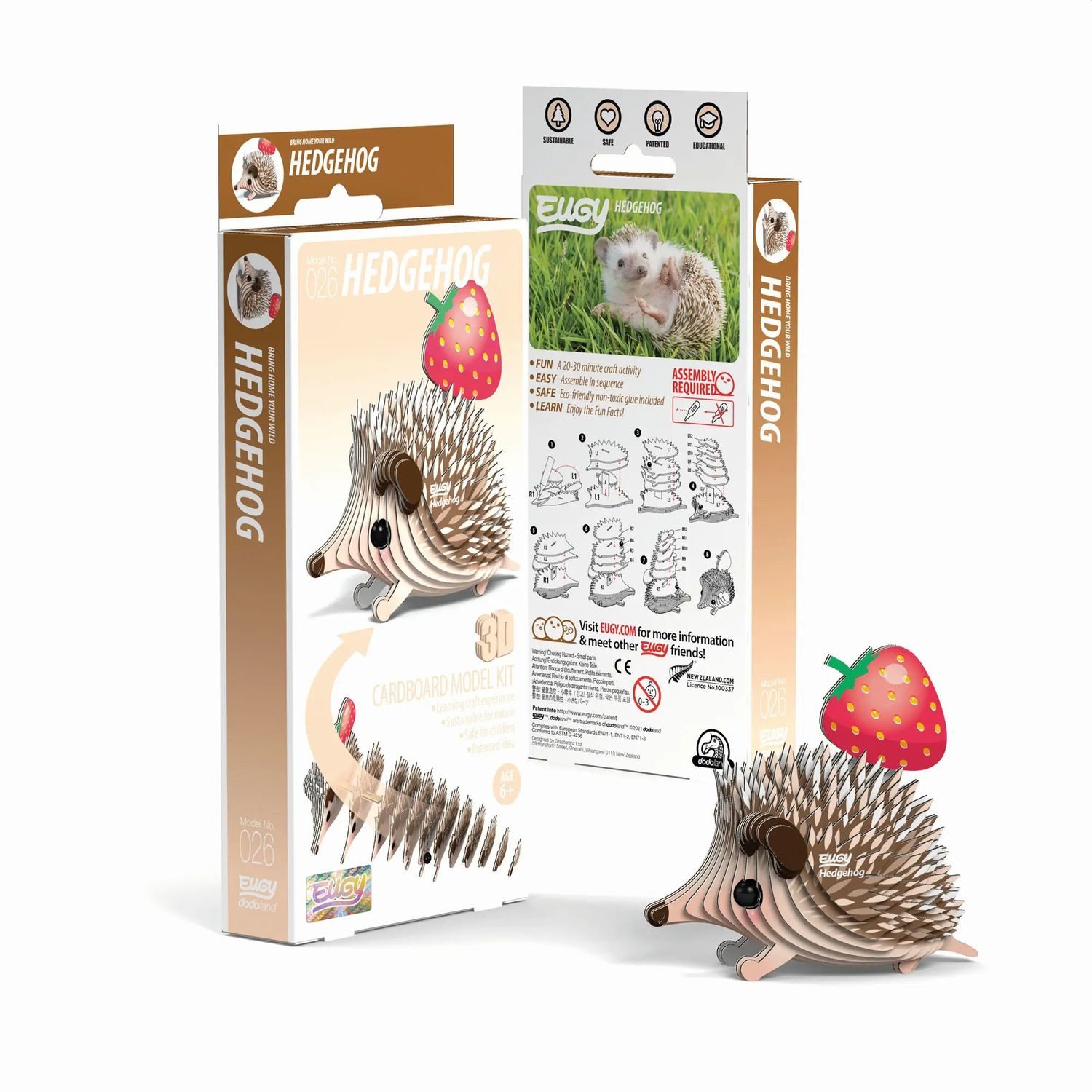BrainBox Spiel EUGY - 3D Bastelset Igel