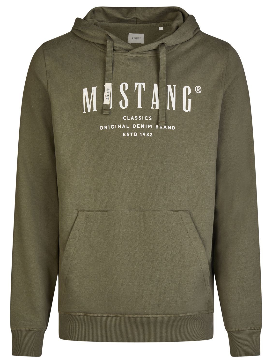 MUSTANG Kapuzenpullover Herren Printed Hoodie Bennet Regular Fit Streetwear Sweatshirt mit Kapuze