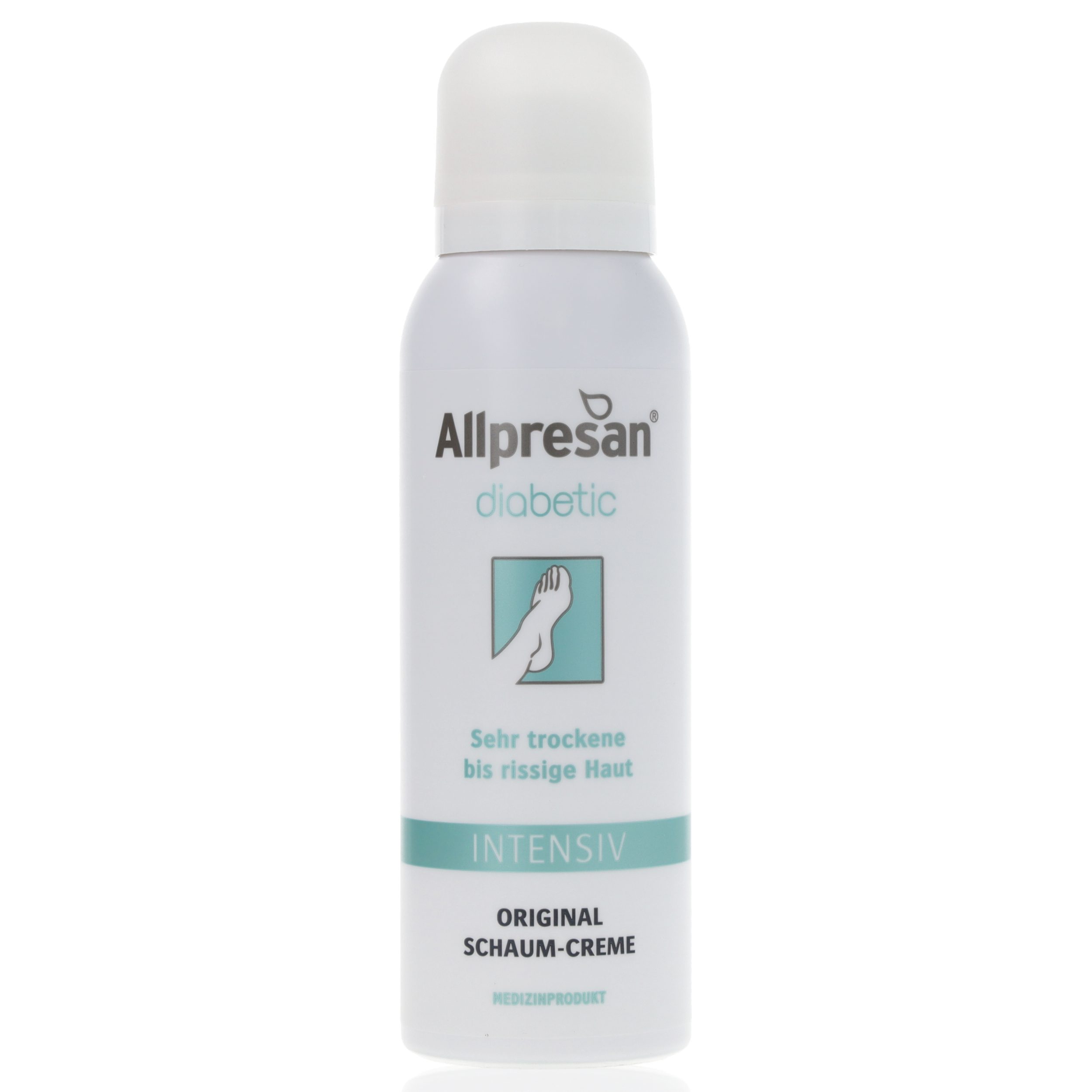 Allpresan Fußschaum Allpresan diabetic INTENSIV Schaum-Creme 125ml, 1-tlg., Medizinische Fußpflege bei Diabetes mellitus