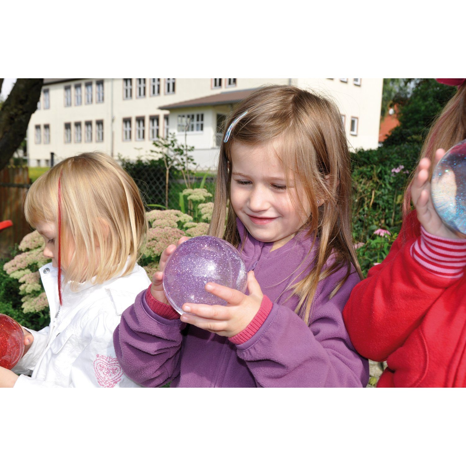 EDUPLAY Lernspielzeug Riesenflummi ca. Ø 10 cm mit Wasser und Glitter gefüllt (1-St) – Bild 5 von 5