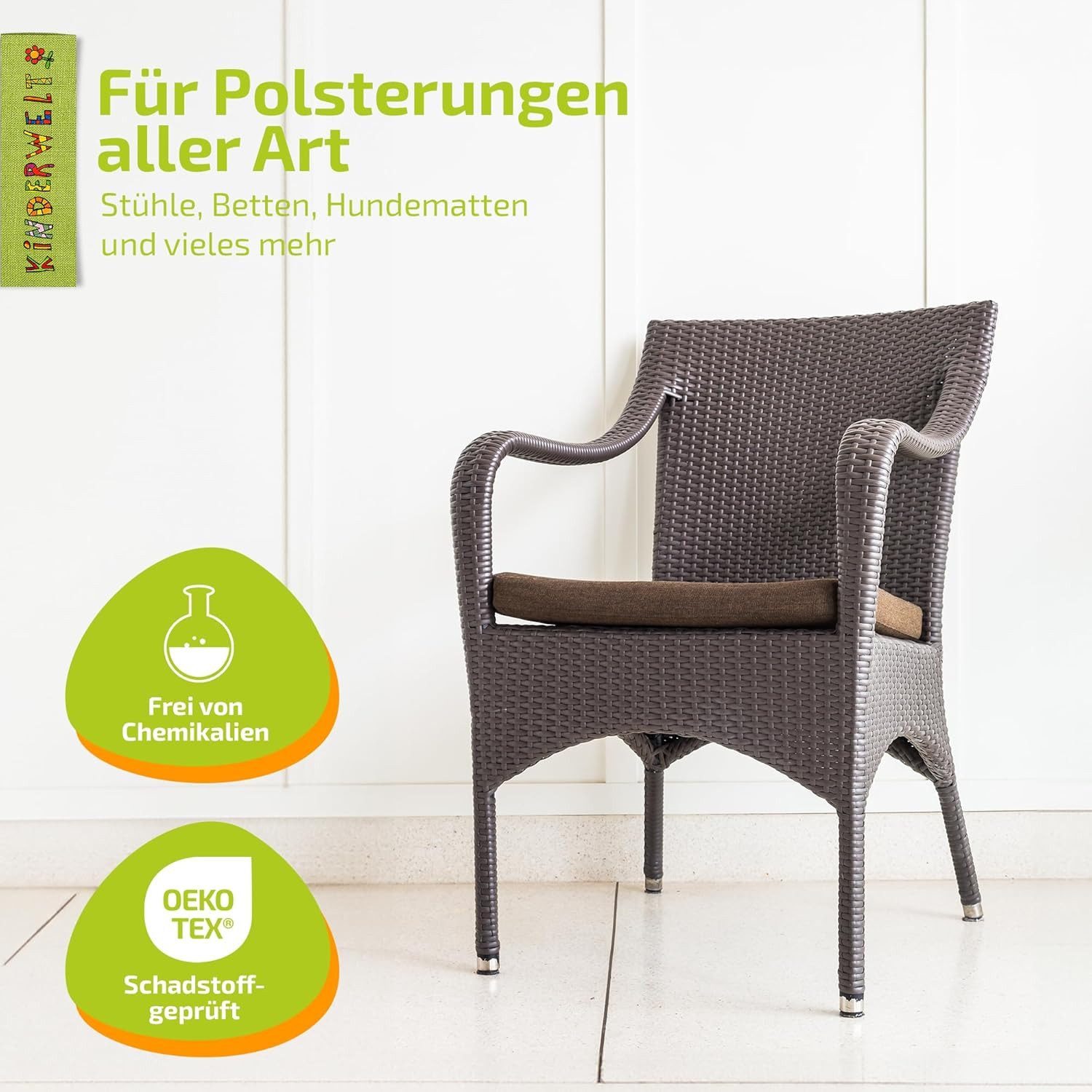 KiNDERWELT Polsterauflage 1 x Schaumstoff Polster Schaumstoffplatte Schaum Matratze 40 x 40 x 6, lässt sich problemlos zuschneiden (Cuttermesser, Tepichmesser) – Bild 5 von 5