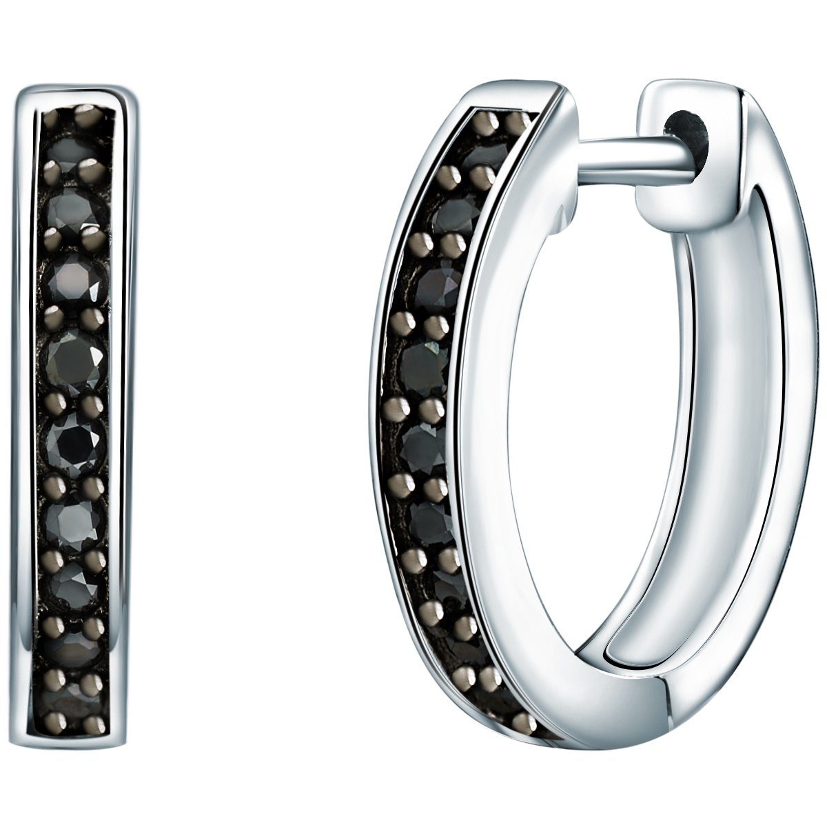 Rafaela Donata Paar Creolen Ohrringe aus 925 Sterling Silber, mit Zirkonia günstig online kaufen