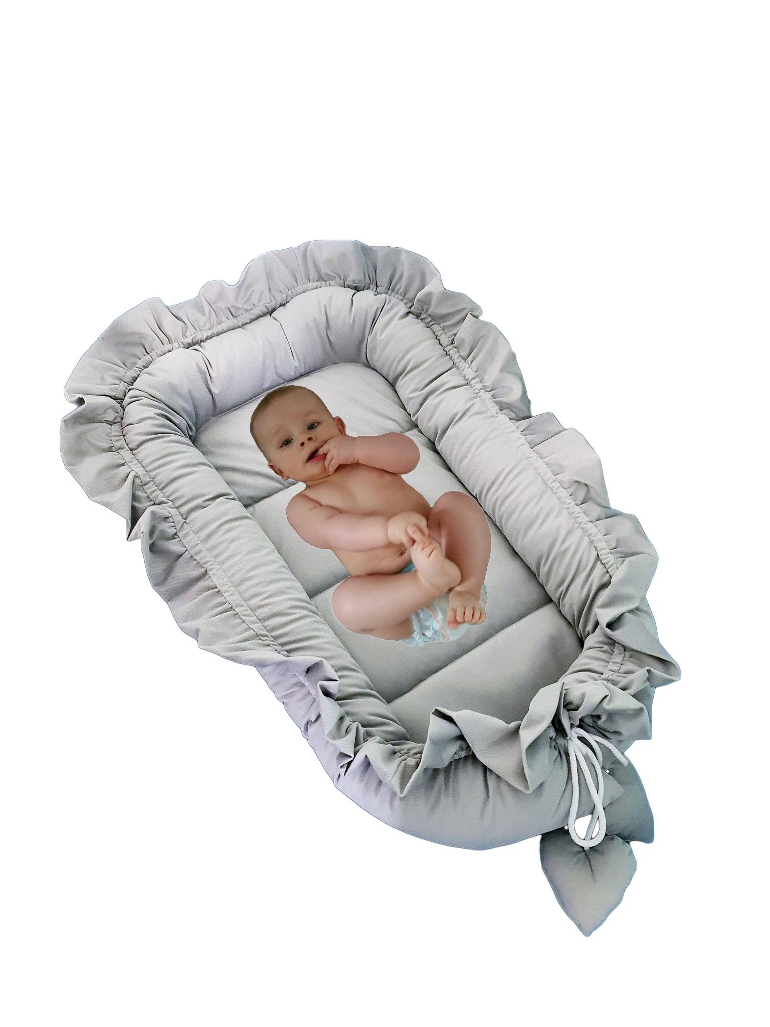 Nestchen Reisebett Neugeborene Babyliege antiallergischre Abdeckung Neugeborene Kuschelnest für 0-12 Monate Babys Baby nest Kokon für Babys und Säuglinge 
