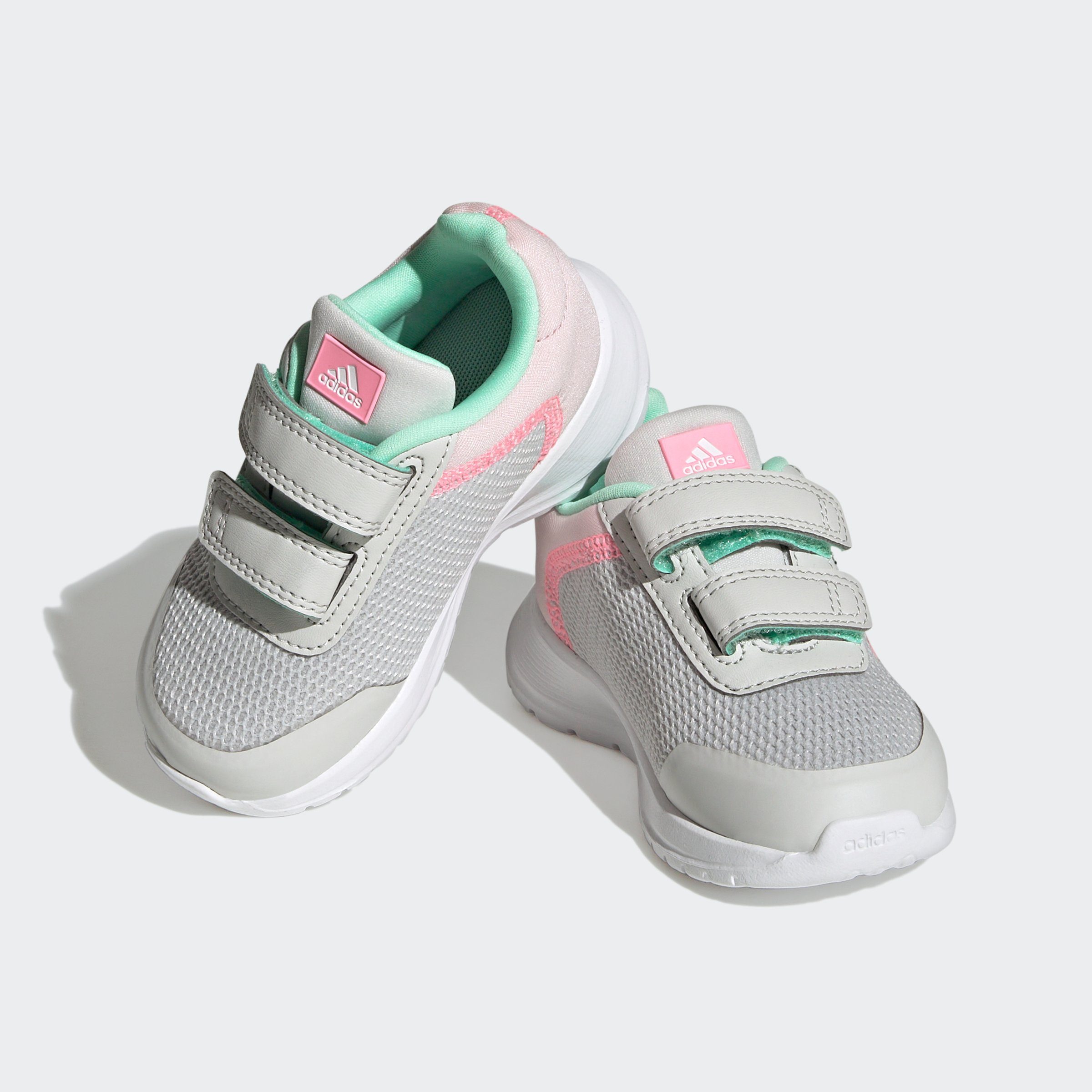 Kasse adidas Sportswear RUN mit Klettverschluss TENSAUR grau-rosa Sneaker