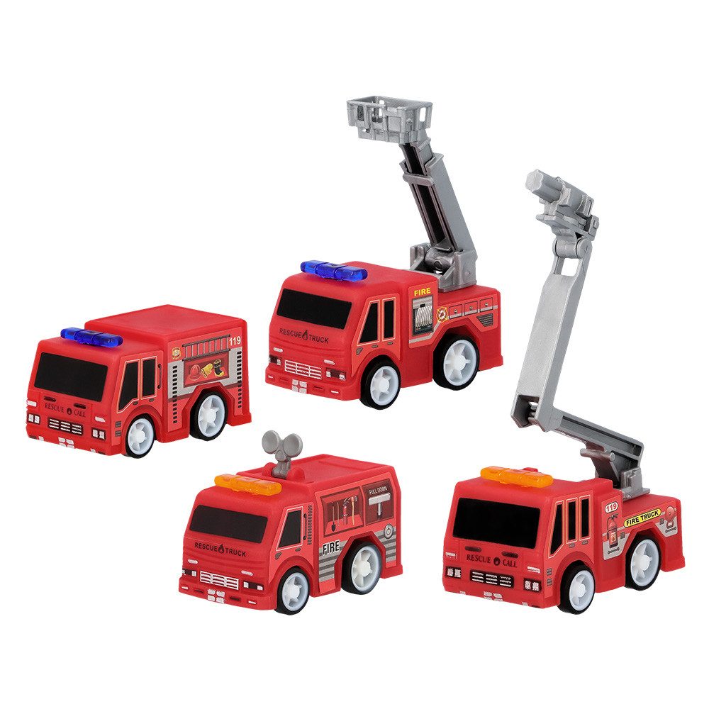 Boland Kostüm 4 Rückzugs-Feuerwehrauto, 5,2 x 3,2 cm