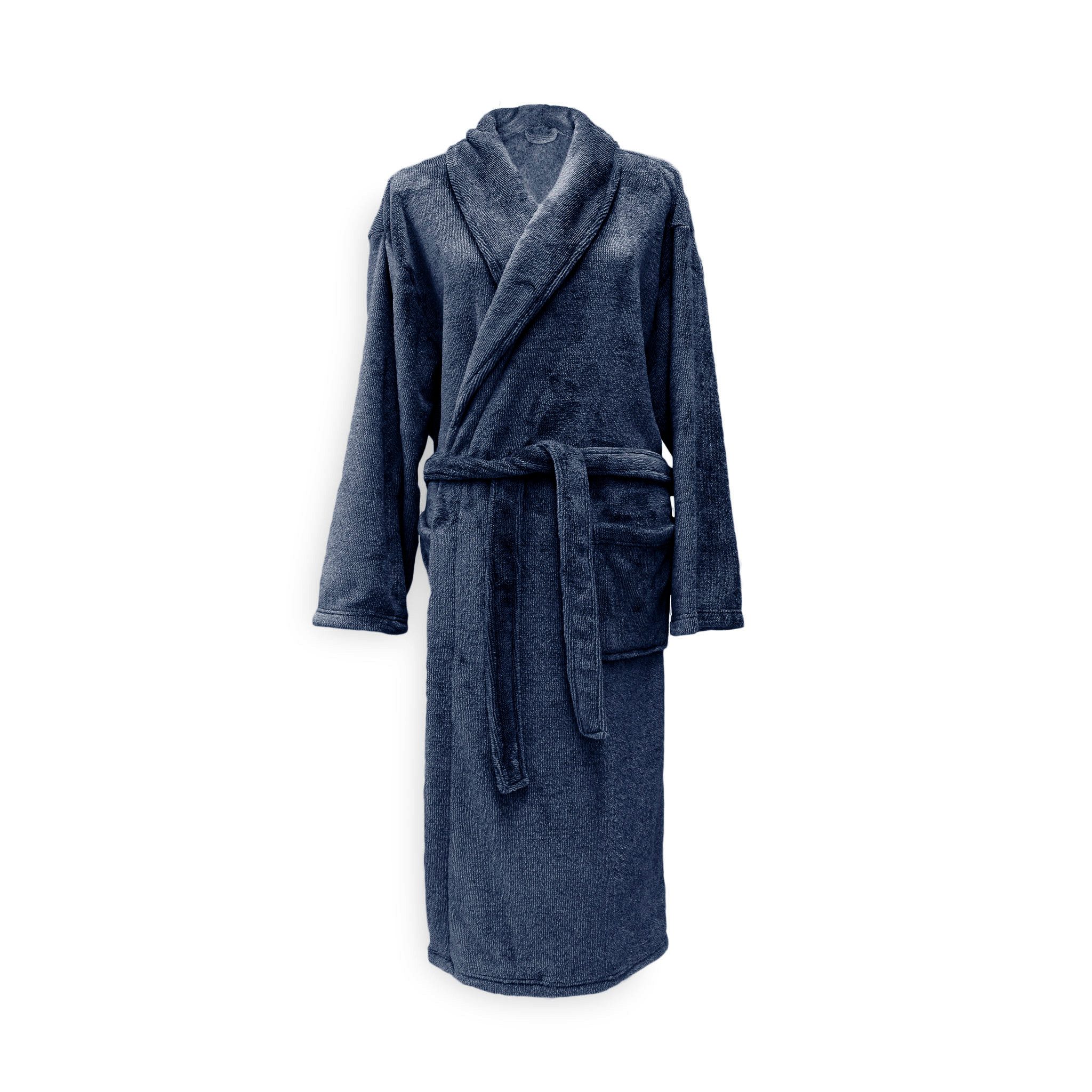 ZO HOME Bademantel Cara Bademantel Lang XL Navy Blue Bademantel XL Navy-Blu günstig online kaufen