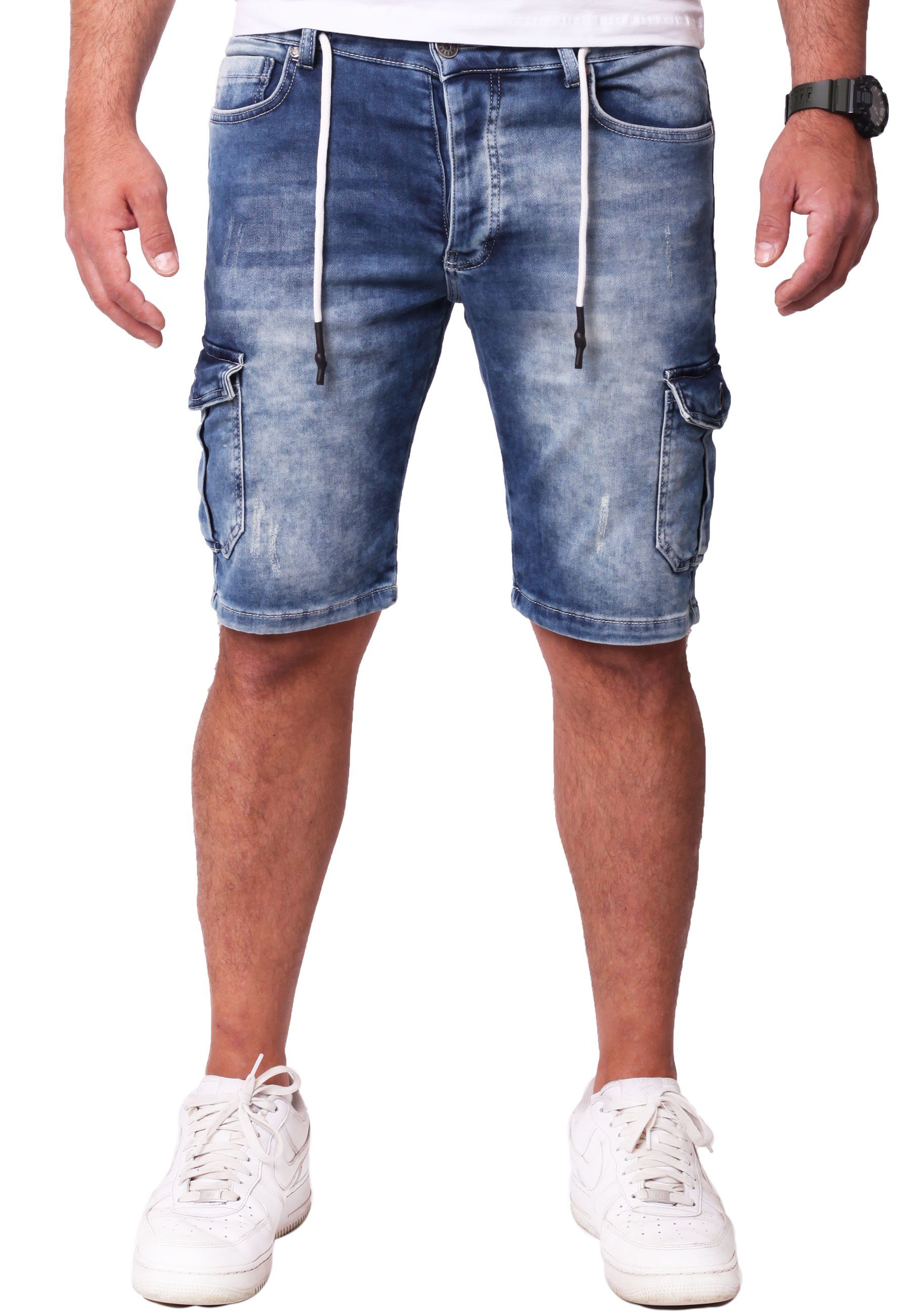 Reslad Jeansshorts Reslad Cargo Jeans Shorts Herren Kurze Hosen Sommer - Sw günstig online kaufen