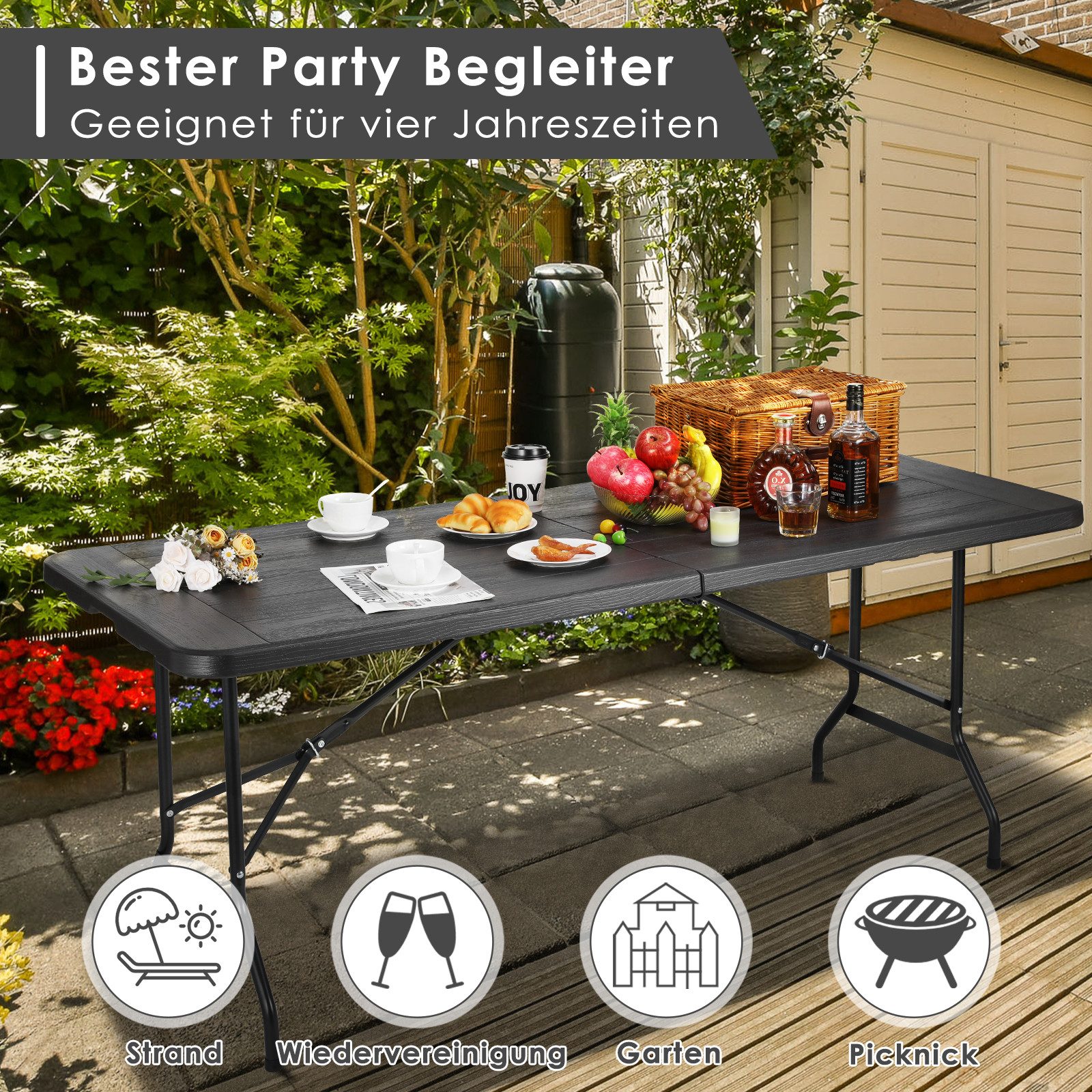 TLGREEN Campingtisch Partytisch, Gartentisch, Buffettisch, Buffettisch günstig online kaufen