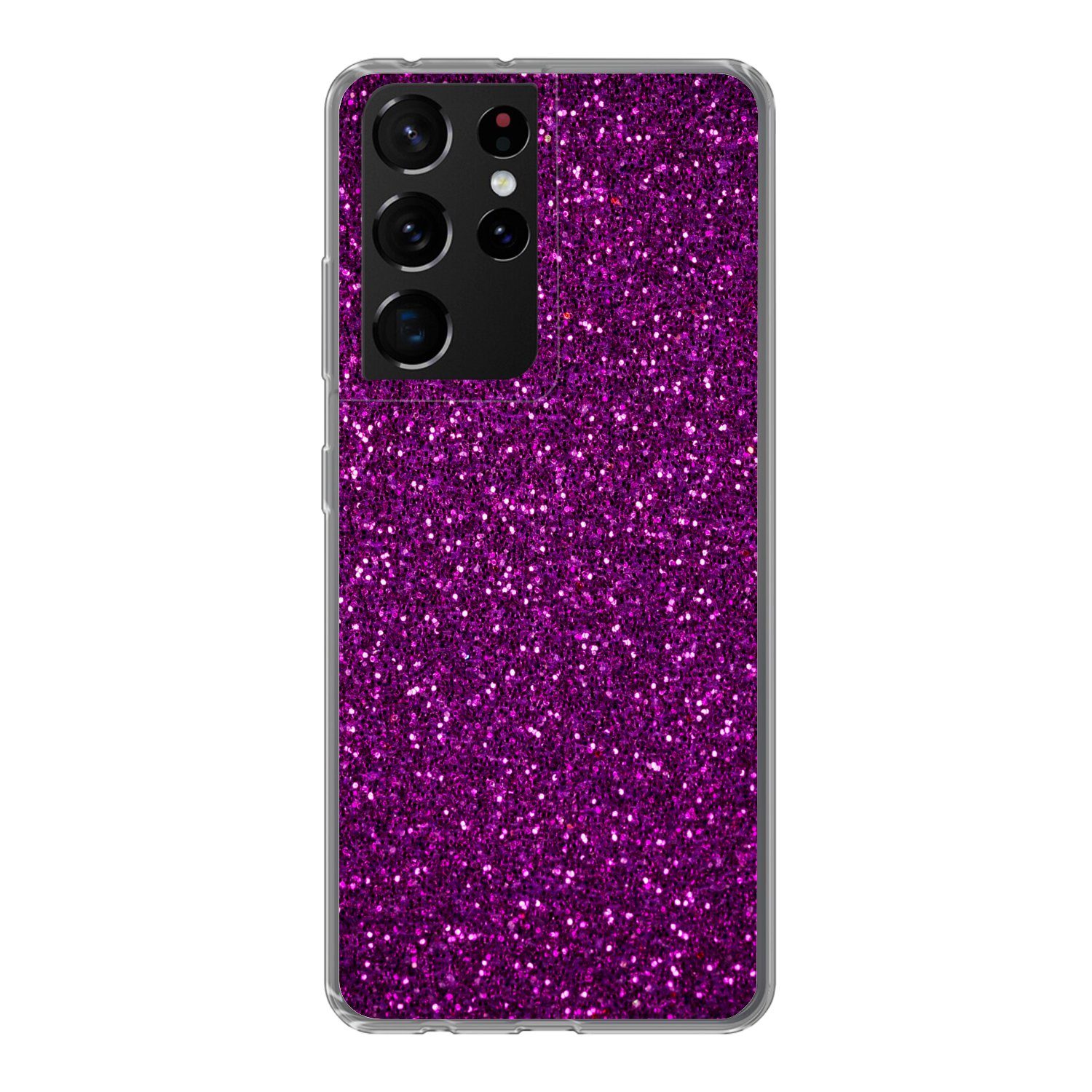 MuchoWow Handyhülle für Samsung Galaxy S21 Ultra Lila - Rosa - Muster - Abstrakt, Phone Case, Silikon, Schutzhülle Dünn