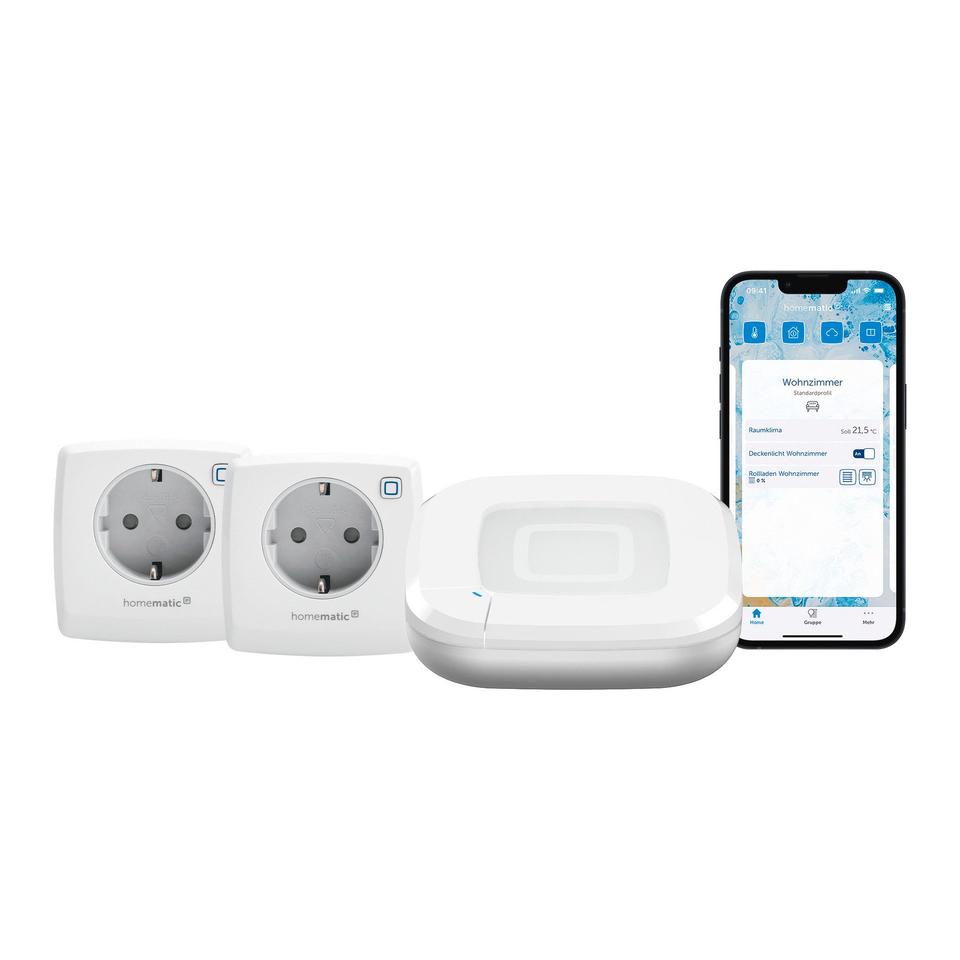 Homematic IP Funksteckdose Bundle Access Point + 2x Schaltsteckdose, max. 2,99 W