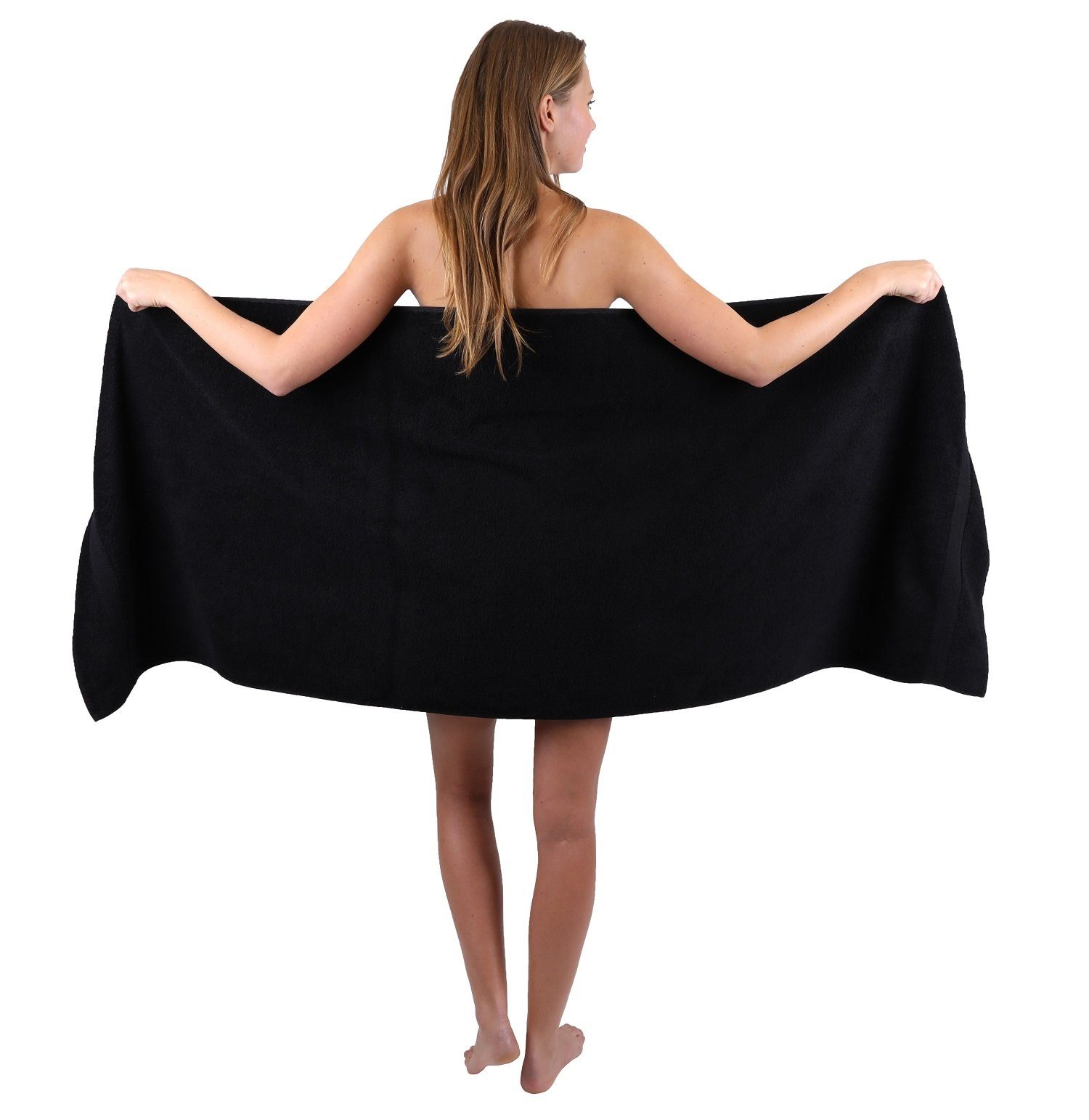 Betz Saunatuch Strandtuch Saunatuch XXL Badetuch Liegetuch Strandlaken Saunahandtuch Premium Frottee Größe 70 x 200 cm, 100% Baumwolle (1-St) schwarz