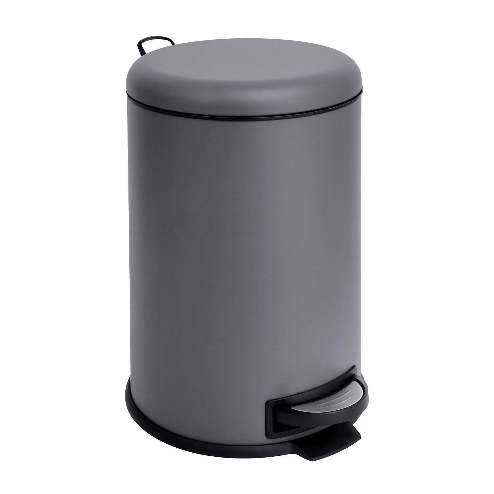 SVITA Mülleimer, Treteimer, Inneneimer, 20 Liter, pulverbeschichteter Stahl, grau