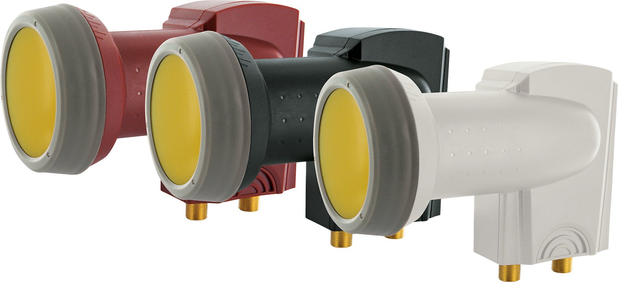 Universal-Twin-LNB 511 Wetterschutzabdeckung, herausziehbare anthrazit) Schwaiger SPS6814A 2 Teilnehmer, (für