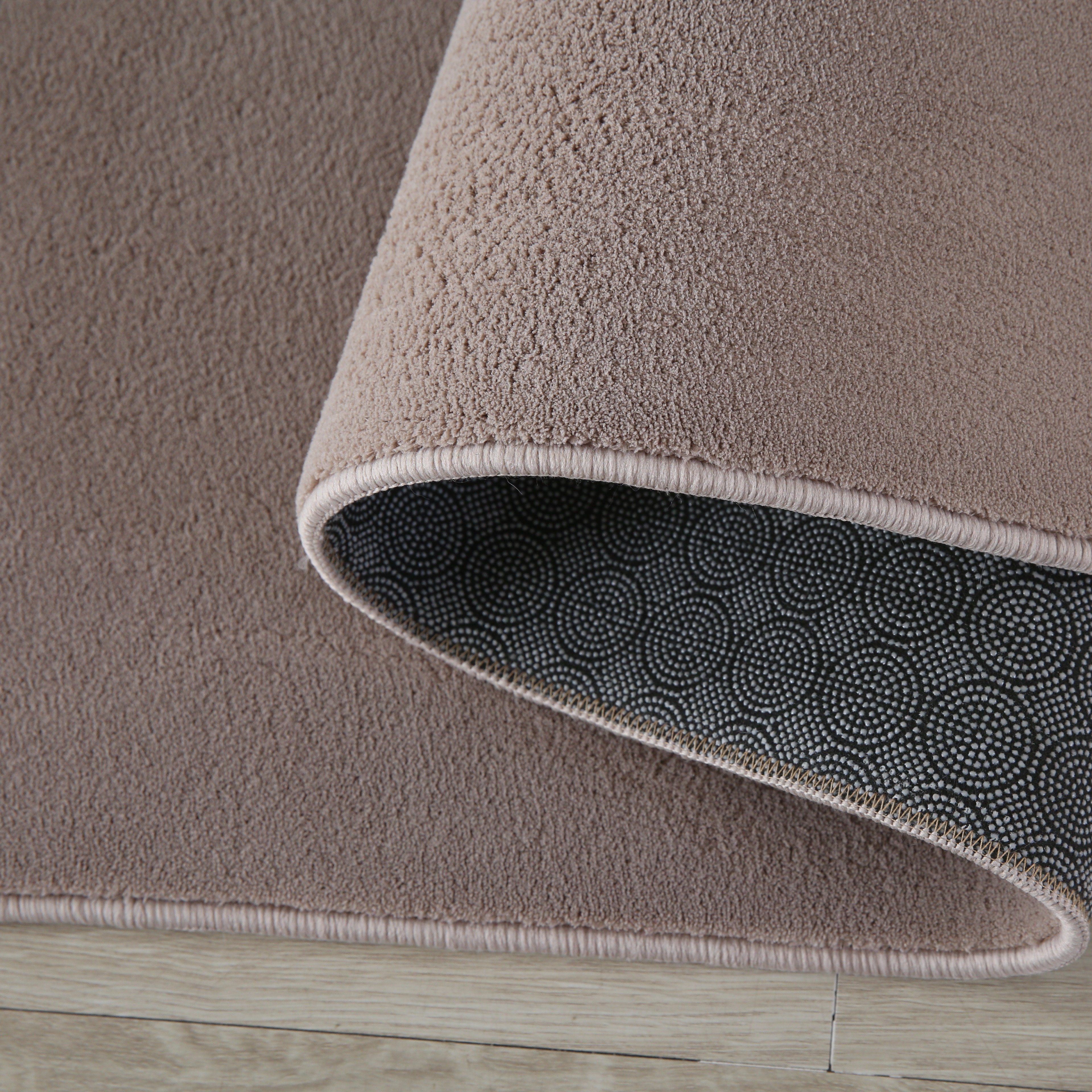 Stilvoll Günstig Teppich Kurzflor Wohnzimmer Schlafzimmer Unicolor - Einfarbig, Rund, Höhe: 7 mm