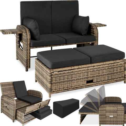 tectake Loungeset Kreta, (Set, 2-tlg)