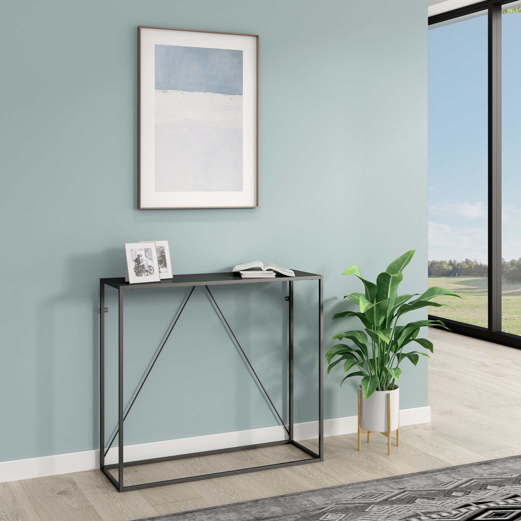 en.casa Konsolentisch, »Austevoll« aus Stahl 90x30x80cm günstig online kaufen