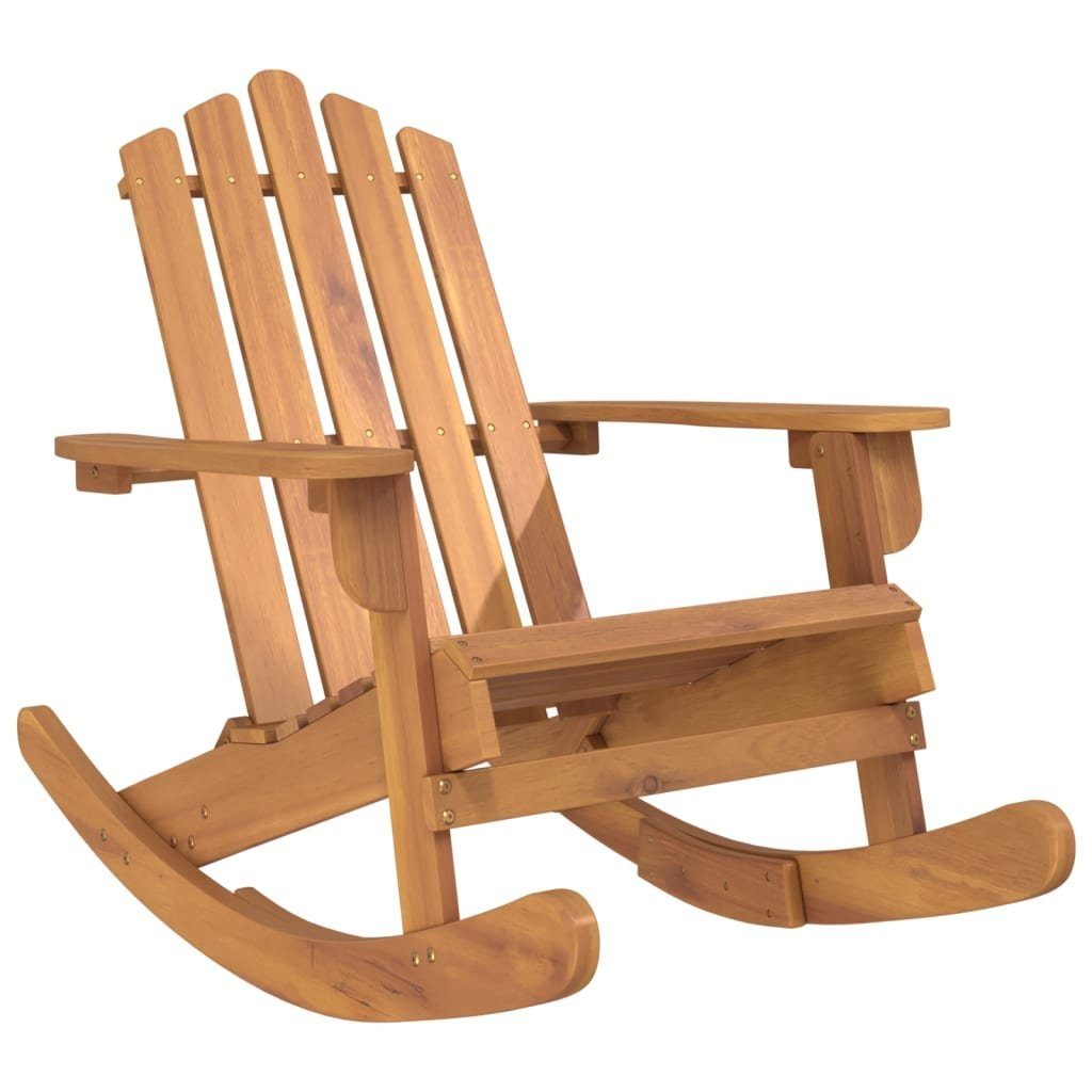 Braun vidaXL Adirondack-Schaukelstuhl Gartenstuhl Akazie Massivholz (1 St) | Braun