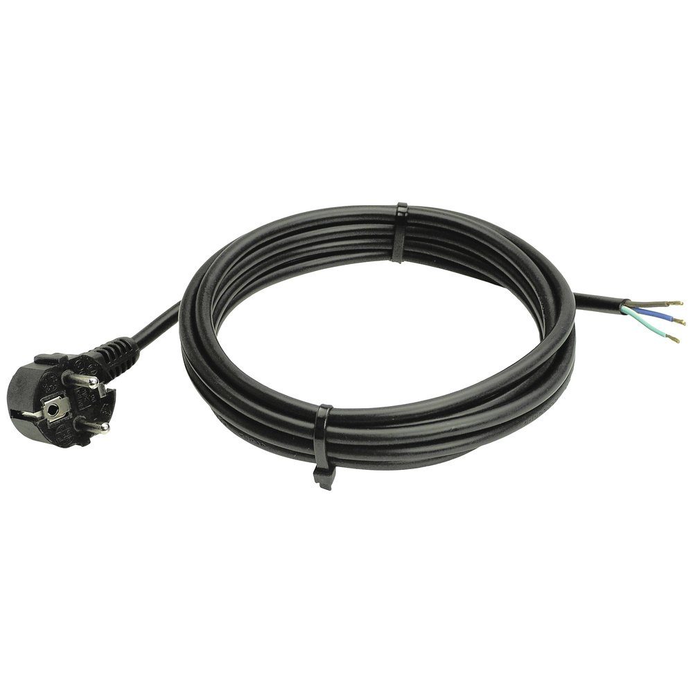AS Schwabe 70808 Strom Anschlusskabel Schwarz 10 m Stromkabel