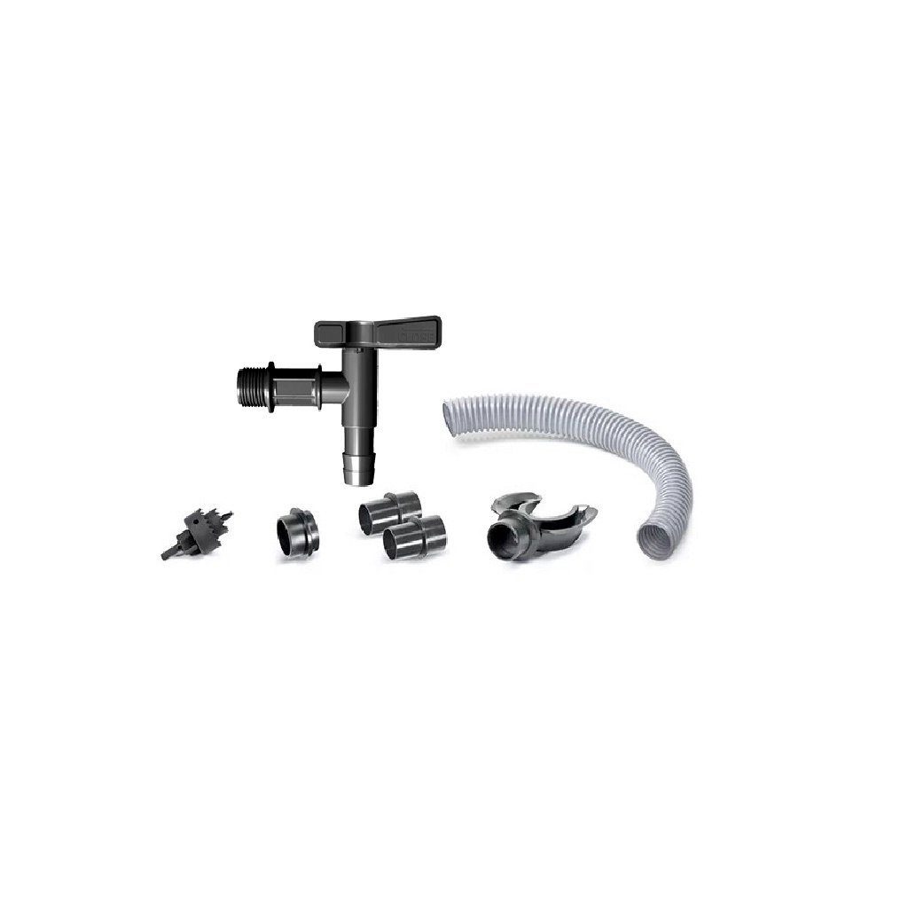 Kreher Regentonne XXL "TOWER STONE" 500 Liter in Grau / Anthrazit mit Anschlusstechnik, 500 l, Frostsicher